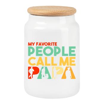 Patrol Officer Definition Design - Cookie Jar with Wooden Lid - white - Front