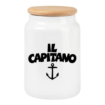Il Capitano Anchora - Cookie Jar with Wooden Lid - white - Front