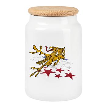 Rostocker Greif 3D - Cookie Jar with Wooden Lid - white - Front