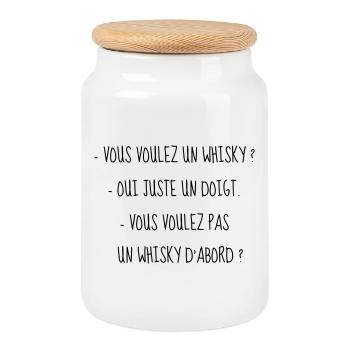 Cinéma / Citation / Série télé / Geek - Boîte à biscuits avec couvercle en bois - blanc - Devant