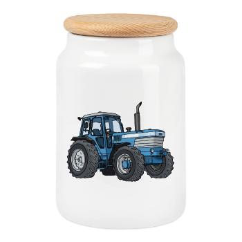 TW 35 - Keksdose mit Holzdeckel - Weiß - Vorne