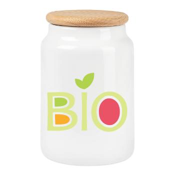 bio team company club friends fruits food vegan - Keksdose mit Holzdeckel - Weiß - Vorne