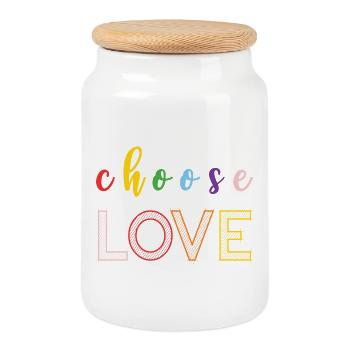 Pride Month - Liebe - Keksdose mit Holzdeckel - Weiß - Vorne