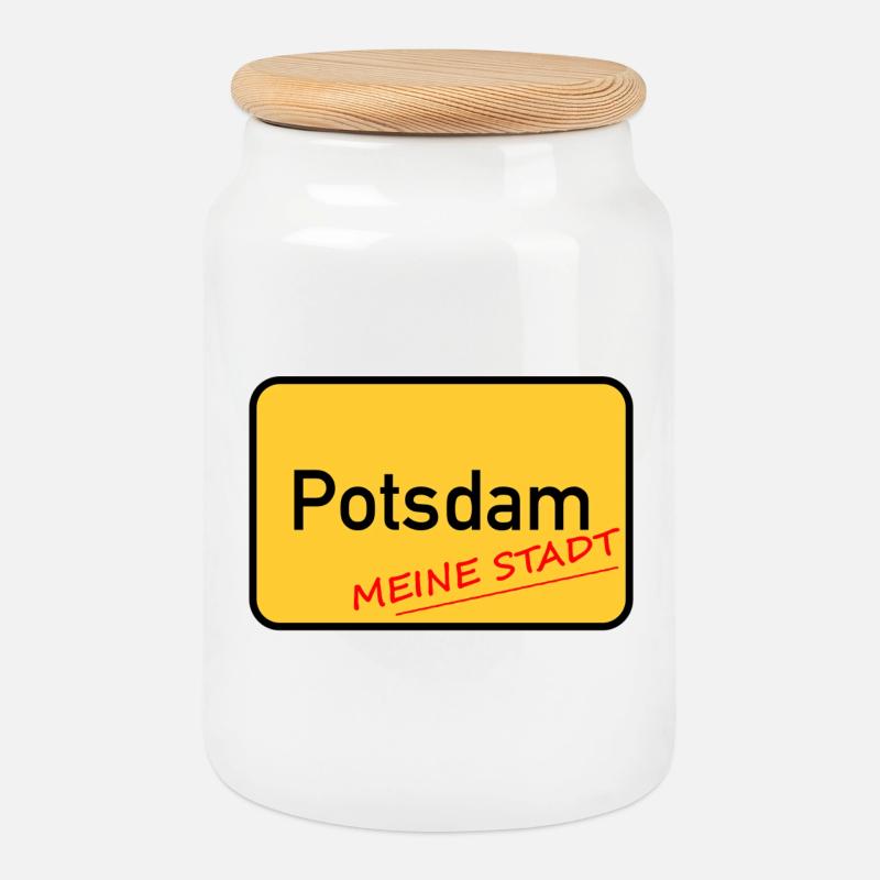 POTSDAM - MEINE STADT - Keksdose mit Holzdeckel - Weiß