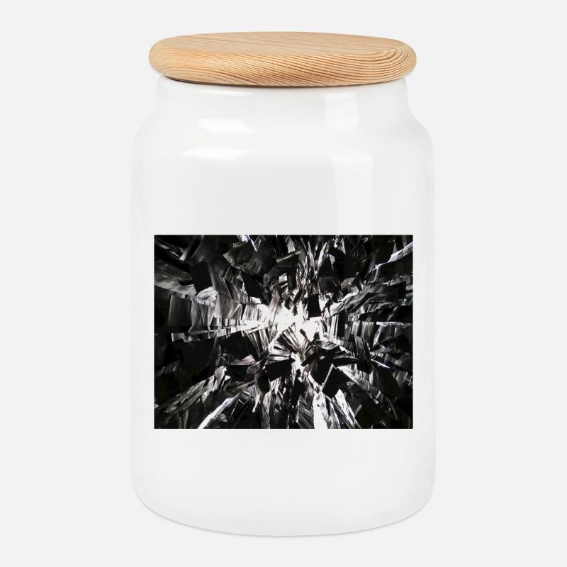 art is fact - Keksdose mit Holzdeckel - Weiß