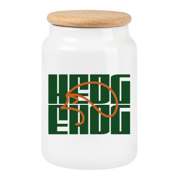 Produits dérivés avec le logo de votre hérisson préféré - Boîte à biscuits avec couvercle en bois - blanc - Devant