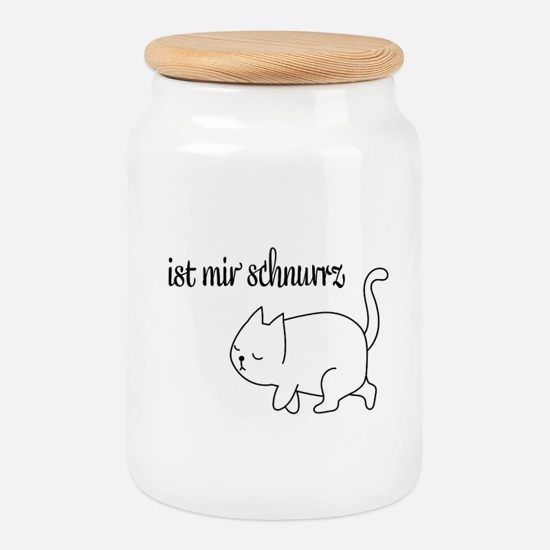 schnurrz - Keksdose mit Holzdeckel - Weiß