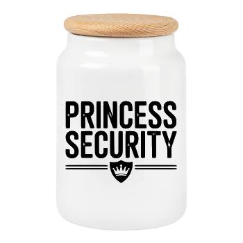 Princess Security - Cookie Jar with Wooden Lid - white - Front