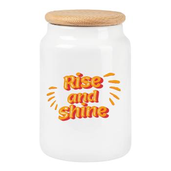 Rise and Shine: Side Quest Tee - Cookie Jar with Wooden Lid - white - Front