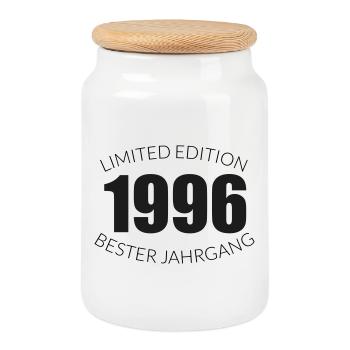 30. Geburtstag - 1996 - Limited Edition - Bester - Keksdose mit Holzdeckel - Weiß - Vorne