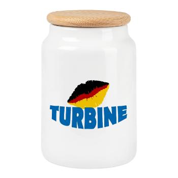 TURBINE - Keksdose mit Holzdeckel - Weiß - Vorne