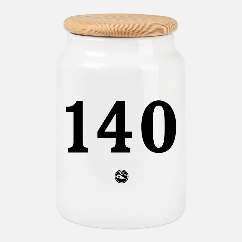 RG-1402 - Cookie Jar with Wooden Lid - white