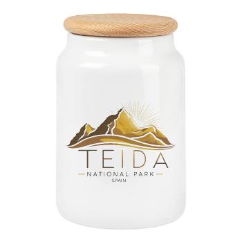 Teide, Teneriffa, Kanarische Inseln, Vulkan, Spanien, Wandern - Keksdose mit Holzdeckel - Weiß - Vorne
