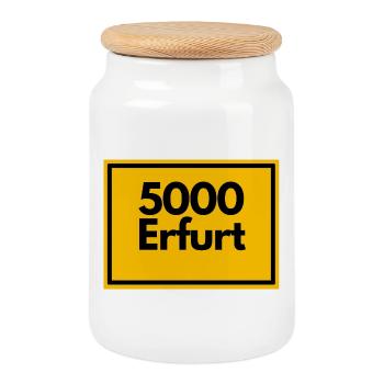 RETRO PLZ 500 ERFURT, DDR LEGENDE GESCHENK OSTEN - Keksdose mit Holzdeckel - Weiß - Vorne