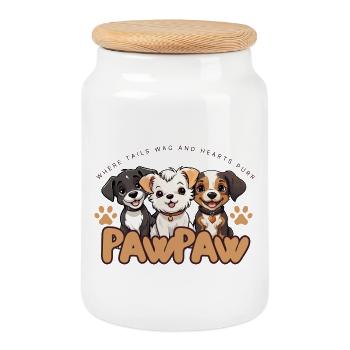 Puppy Love Tee - Boîte à biscuits avec couvercle en bois - blanc - Devant