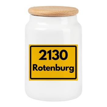ANCIEN CODE POSTAL RETRO 2130 ROTENBURG WÜMME - Boîte à biscuits avec couvercle en bois - blanc - Devant