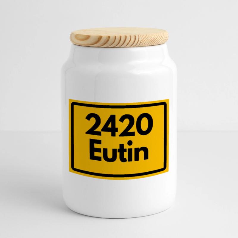 OLD POSTCODE RETRO 2420 EUTIN – SCHLOSS Cookie Jar with Wooden Lid