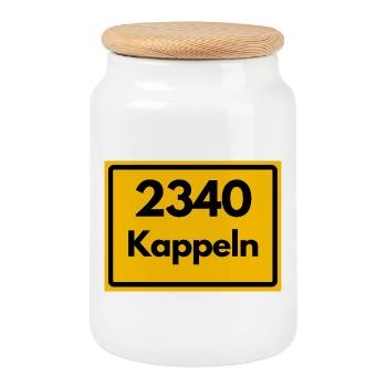 ANCIEN CODE POSTAL RETRO 2340 KAPPELN MER BALTIQUE - Boîte à biscuits avec couvercle en bois - blanc - Devant