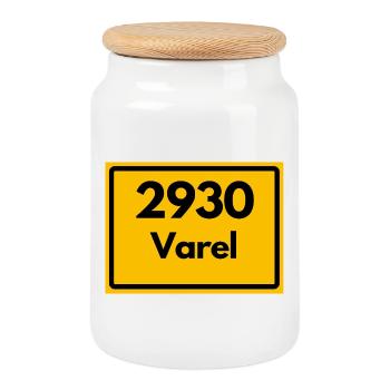 ANCIEN CODE POSTAL RÉTRO 2930 VAREL MEER & MÜHLE - Boîte à biscuits avec couvercle en bois - blanc - Devant