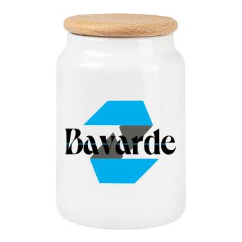 Chatty Logo - Cookie Jar with Wooden Lid - white - Front