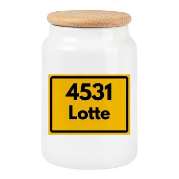 ANCIEN CODE POSTAL RETRO 4531 LOTTE HEIMATSTOLZ - Boîte à biscuits avec couvercle en bois - blanc - Devant