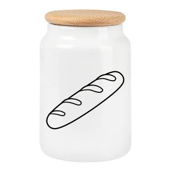 wand - Cookie Jar with Wooden Lid - white - Front