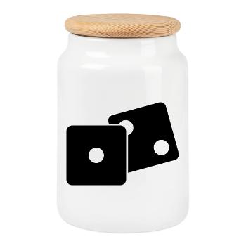 Sagt - Keksdose mit Holzdeckel - Weiß - Vorne