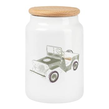 Caisse à savon - Boîte à biscuits avec couvercle en bois - blanc - Devant