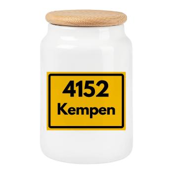 ANCIEN CODE POSTAL 4152 POSTE 47906 KEMPEN NORDRHEIN - Boîte à biscuits avec couvercle en bois - blanc - Devant