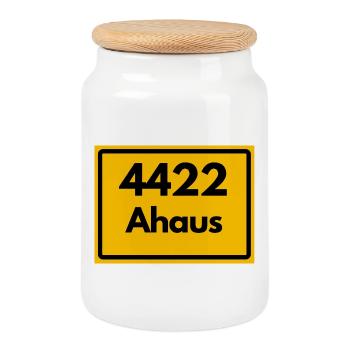 ANCIEN CODE POSTAL 4422 POSTE 48683 AHAUS NRW - Boîte à biscuits avec couvercle en bois - blanc - Devant