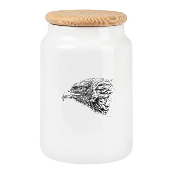 Adler - Keksdose mit Holzdeckel - Weiß - Vorne