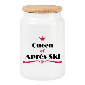 Apres Ski Reine - Boîte à biscuits avec couvercle en bois - blanc - Devant