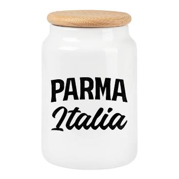 Parma Emilia-Romagna - Keksdose mit Holzdeckel - Weiß - Vorne