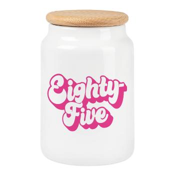 Quatre-vingt-cinq femmes du 85e anniversaire de ses 85 ans - Boîte à biscuits avec couvercle en bois - blanc - Devant