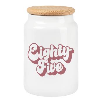 Quatre-vingt-cinq femmes du 85e anniversaire de ses 85 ans - Boîte à biscuits avec couvercle en bois - blanc - Devant