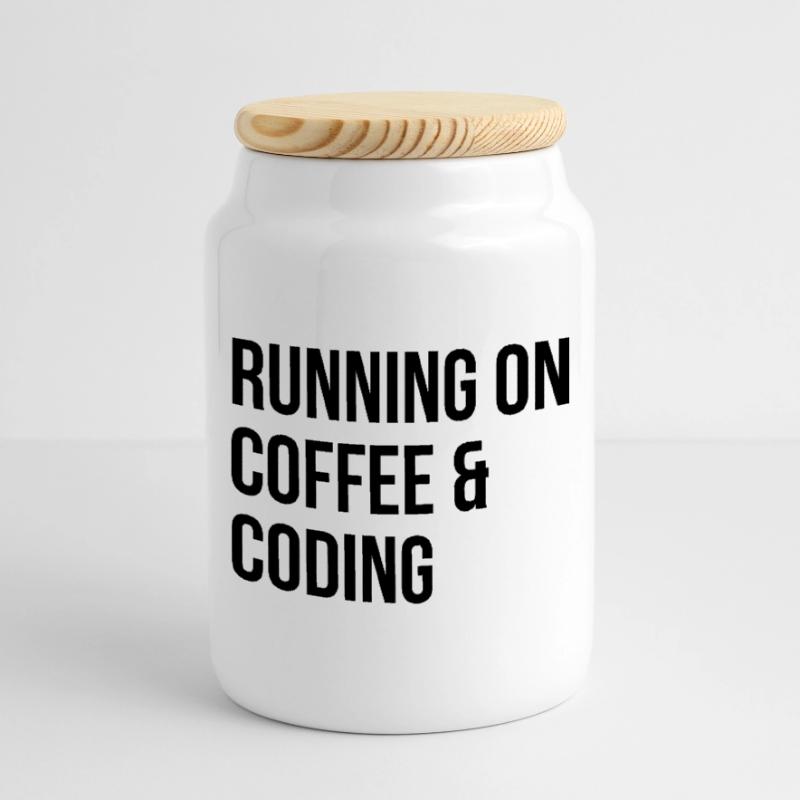 Coding Cookie Jar with Wooden Lid