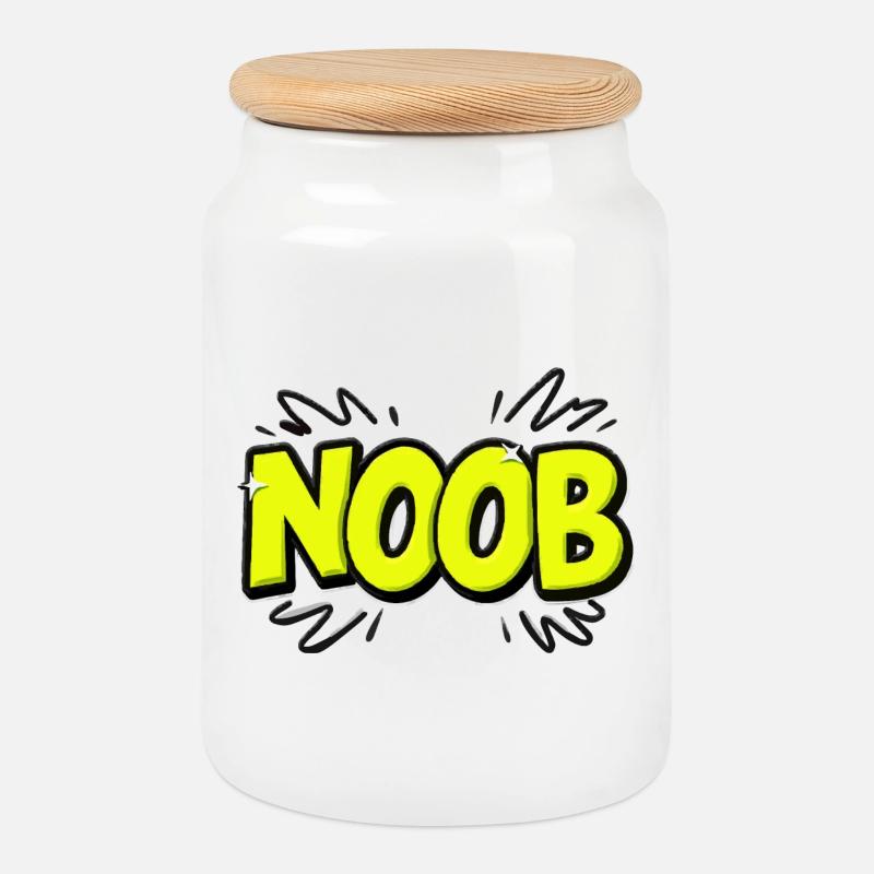 Noob - Keksdose mit Holzdeckel - Weiß
