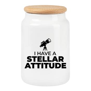 Astronomie Sciences spatiales - Boîte à biscuits avec couvercle en bois - blanc - Devant