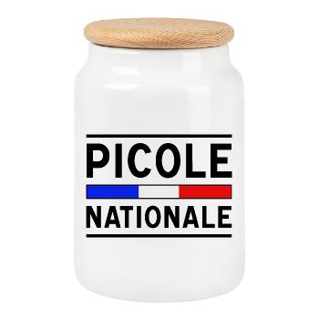 Picole Nationale nouveau design - Boîte à biscuits avec couvercle en bois - blanc - Devant