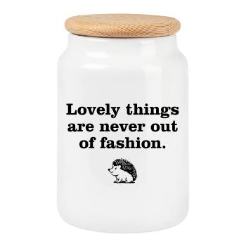 Lovely Things par Hedgehog Vintage - Boîte à biscuits avec couvercle en bois - blanc - Devant
