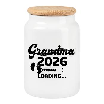 Grandma 2026 Loading - Keksdose mit Holzdeckel - Weiß - Vorne