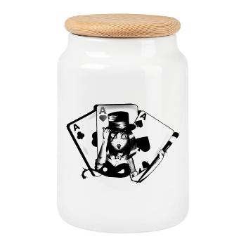 Gothic Card Magician, anime/manga - Boîte à biscuits avec couvercle en bois - blanc - Devant