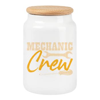 Mécanicien automobile Mécatronicien Technicien Tournevis Cadeau - Boîte à biscuits avec couvercle en bois - blanc - Devant