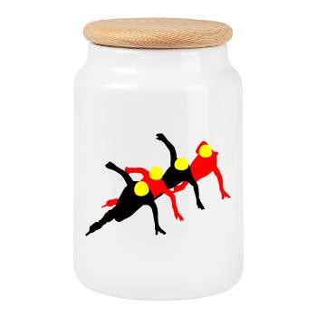 Shorttrack - Keksdose mit Holzdeckel - Weiß - Vorne