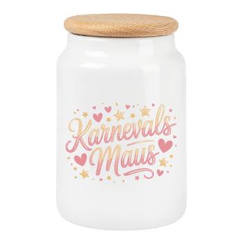 Carnival Mouse Cologne Carnival Mouse - Cookie Jar with Wooden Lid - white - Front