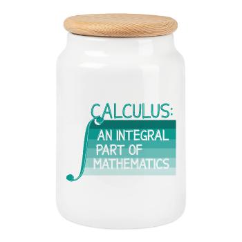 Professeur de mathématiques École de géométrie Mathématiques - Boîte à biscuits avec couvercle en bois - blanc - Devant