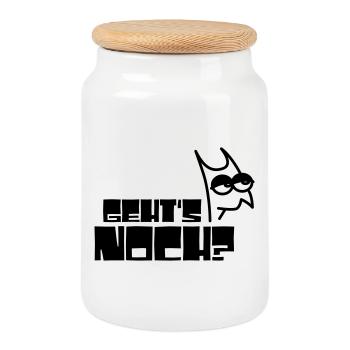Is it still possible? - Cookie Jar with Wooden Lid - white - Front