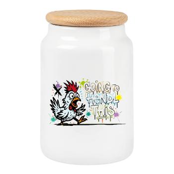 Going to Hendl This Graffiti Denglisch Spruch - Cookie Jar with Wooden Lid - white - Front