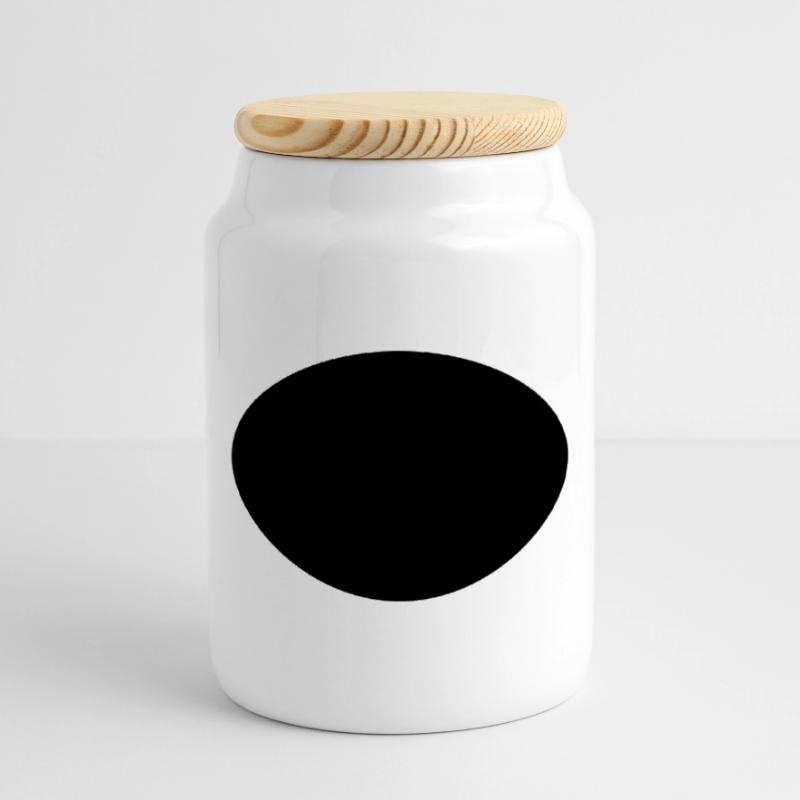 Ellipse oder Oval Keksdose mit Holzdeckel
