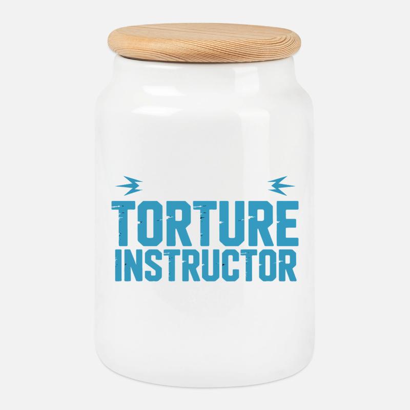 Personal Torture Instructor – Physiotherapie - Keksdose mit Holzdeckel - Weiß